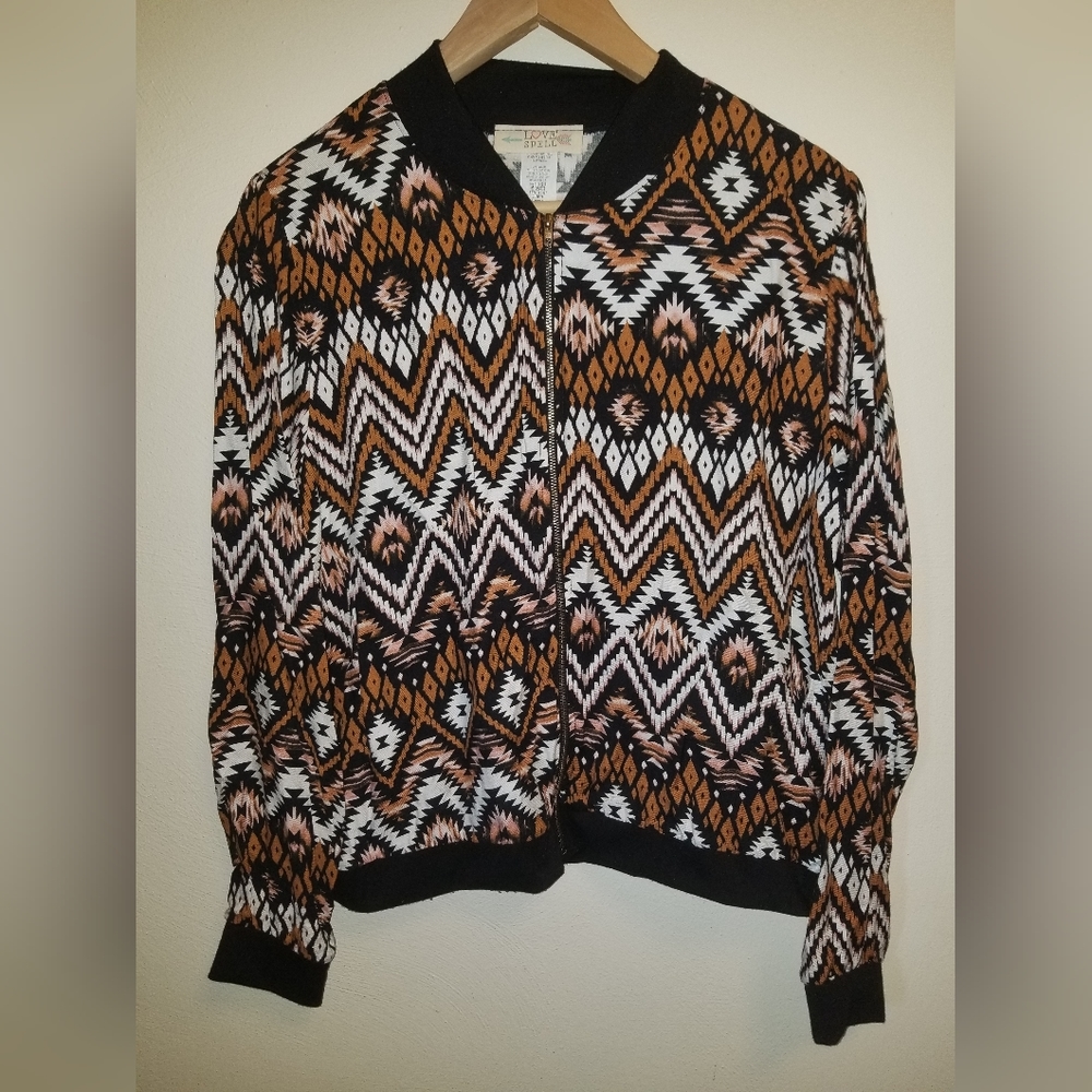 Love Spell |Bogolan Inspired| Bomber Jacket | Size Large